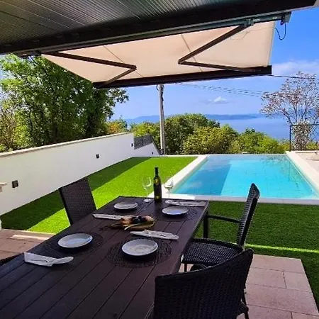 Luxury Sea View Dijana With Infinity Pool & Jacuzzi Near Rijeka קוסטרנה