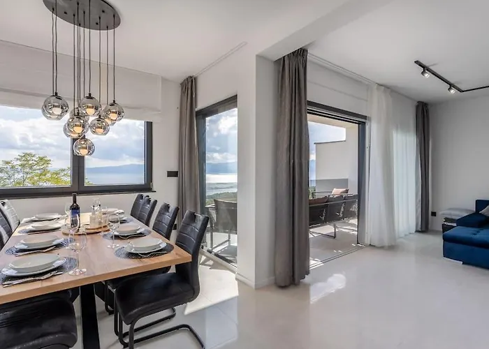 Luxury Sea View Dijana With Infinity Pool & Jacuzzi Near Rijeka Villa Kostrena